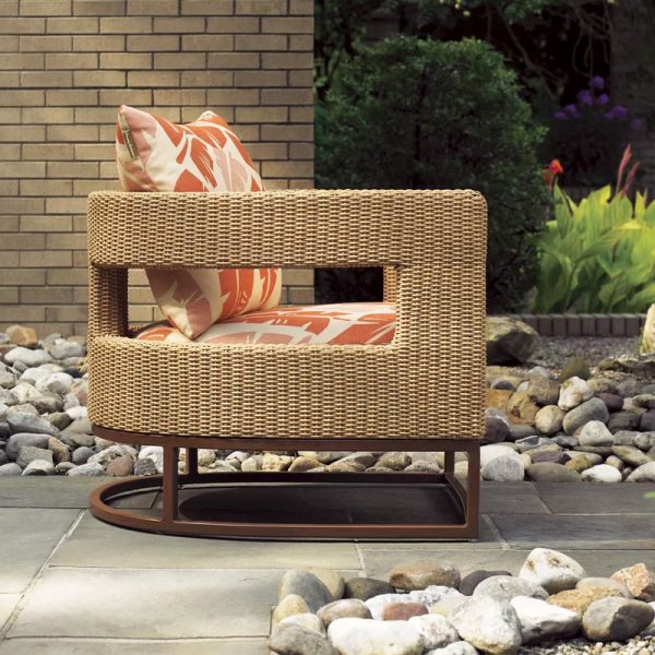 A beautifully restored modern luxury outdoor chair in an elegant interior